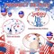 4th of July Hand Towels for Bathroom Decorations Set of 3 100% Cotton 13.7'' x 29.5''